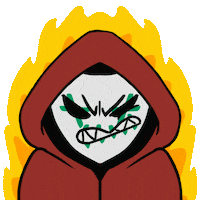 Theparadoxroom angry fire fuego paradox Sticker