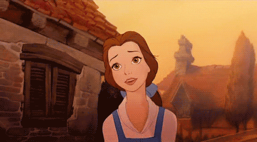 beauty and the beast singing GIF