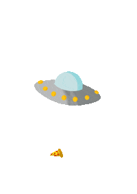 Drawmyletters food pizza hungry alien Sticker