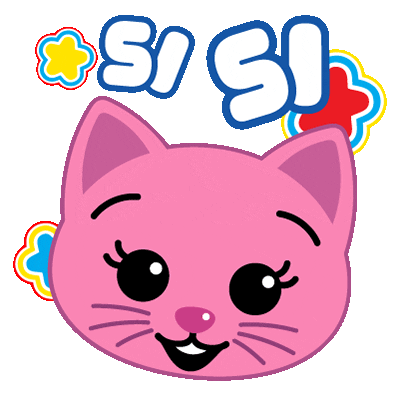 Cat Yes Sticker by El Payaso Plim Plim