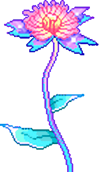 Pixel Flower Sticker
