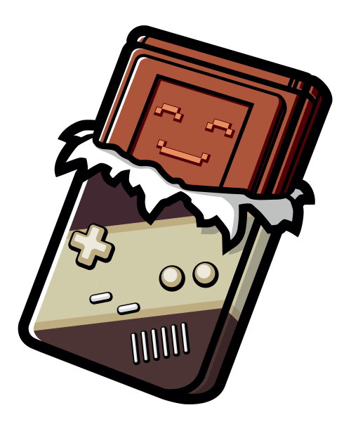 Chocolate Gameboy Sticker by RetroModdingCom