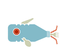 PlasticFisherman fish swimming trash plasticfree Sticker