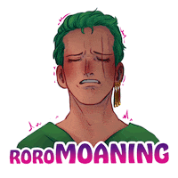d_awn_ya one piece zoro moan Sticker