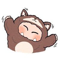 Happy Raccoon Sticker by OHKU