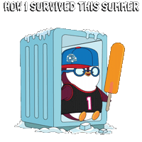 Summer Sweating Sticker by Pudgy Penguins