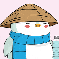 Scared Water GIF by Pudgy Penguins