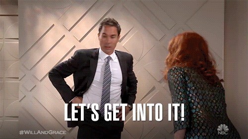 click debra messing GIF by Will & Grace