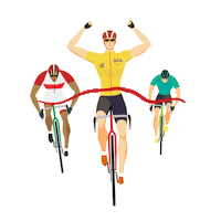 tour de france bike Sticker