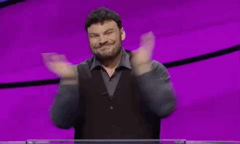 jeopardy giphyupload jeopardy contestants giphyjepcon GIF