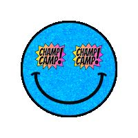 Happy Smiley Face Sticker by Champ Camp