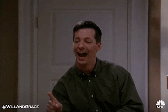 Sean Hayes Reaction GIF by Will & Grace