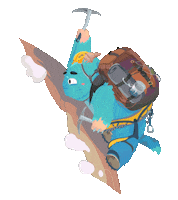 Climbing Tourism Sticker by Guimplenum