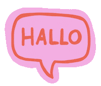 Bubble Hello Sticker by nahne-tillmann
