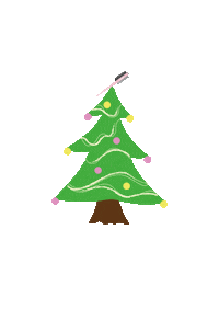 Christmas Tree Love Sticker by Hairsharkuk