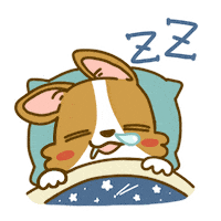 Sleepy Good Night Sticker by Lazy Corgi