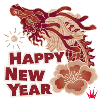 Happy New Year Dragon Sticker by triumphlingerie