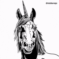 Unicorn Eating GIF