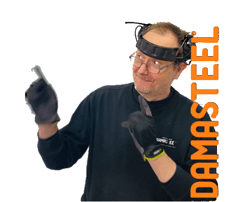 Damasteel giphyupload damasteel damasteelab cutting edge and looks too Sticker