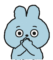 hagrimong heart pink blue rabbit Sticker