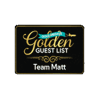 Goldenguestlist Sticker by goldmedalagents