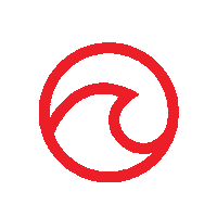 PremiumSelectedBoats logo red white wave Sticker