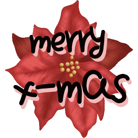 Christmas Poinsettia Sticker