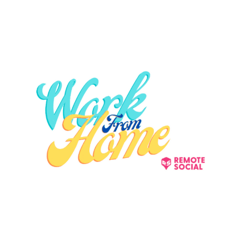 RemoteSocial work from home remote social Sticker