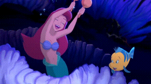 excited the little mermaid GIF