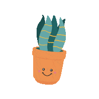 Happy Snakeplant Sticker by ZippyPaws