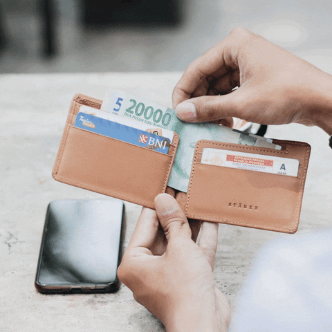 starkeleather giphyupload money leather wallet GIF