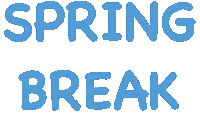 Spring Break Typography Sticker