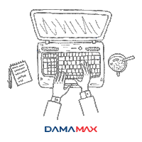 Damamax work internet laptop connection Sticker