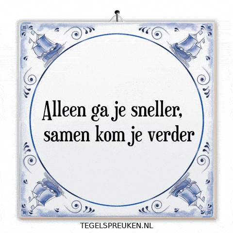 Humor Teamwork GIF by Tegelspreuken.nl