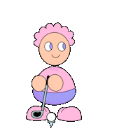 Golfing Hole In One Sticker by Fatman