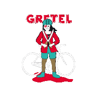 BelldoradoDE zombie bicycle gretel zhob Sticker