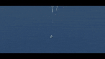 Orion Parachute Splashdown