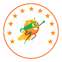 Top Orange Sticker by Lomme Primeurs