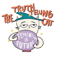Cat Feminism Sticker by Franziska Höllbacher
