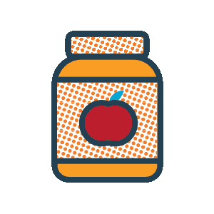 aspcapetinsurance giphyupload food apple jar Sticker