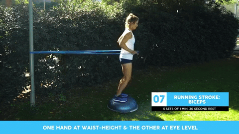 fitintennis giphygifmaker resistance band upper body fitness coach GIF