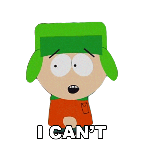 I Cant Kyle Broflovski Sticker by South Park