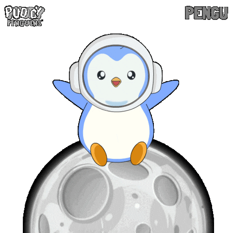 Lets Go Space Sticker by Pudgy Penguins