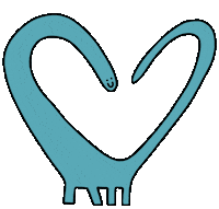 Dinosaur Love Sticker by CsaK
