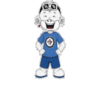 Blue White W Sticker by Zhot