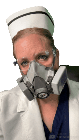 NursesAgainstViolence giphyupload mask covid anxiety Sticker