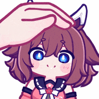 Aya_chan1221 chibi uma umamusume headpat GIF