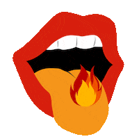 Fire Lips Sticker
