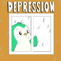 Sad Penguin Sticker by Abster