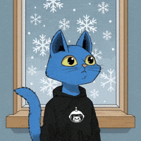 Blue Cat Waiting GIF by Doge Pound